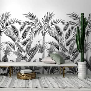 Mural De Parede Wanderlust Folhagem Branco A40801