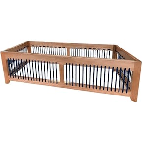 Mesa De Centro Saibi Ozki 150 Cm Madeira Eucalipto Cedro Corda Plana Azul