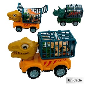 Caminhão de Fricção Gaiola Dinossauro - Tudo em Caixa