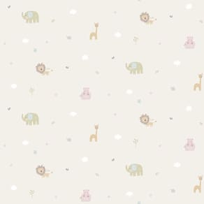 Papel De Parede Lullaby Bege 2221 - Rolo 10m X 0,53m