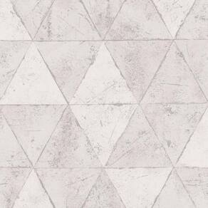 Papel De Parede Infinity Pirâmide Cinza If3101 - Rolo 10m X 0,53m