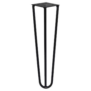 Pé De Metal 25 Cm Hairpin Legs Mesas De Centro Puffs Preto