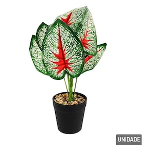 Vaso Decorativo de Plástico 33cm com Planta Color - Tudo em Caixa