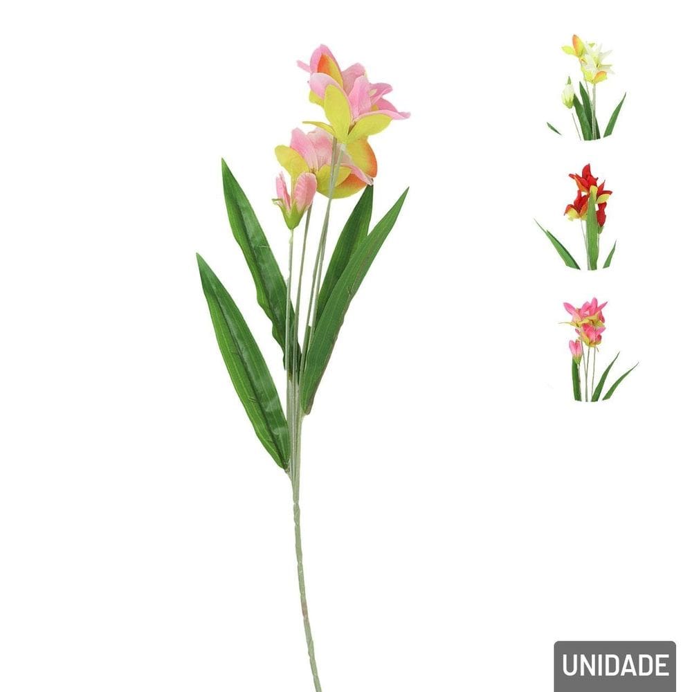 Buquê de Flores 60cm Artificial Lírio Color - Tudo em Caixa