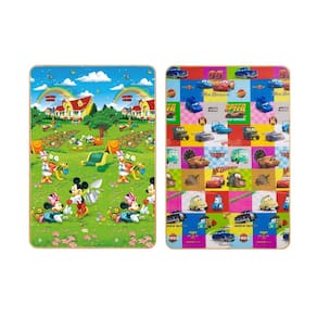 Tapete Dupla Face Infantil Impermeável Recreio 120x180cm - Jolitex - Carros