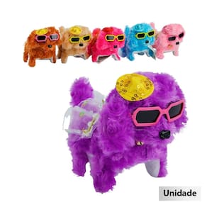 Cachorro à Pilha LUZ e SOM Fashion Color - Tudo em Caixa