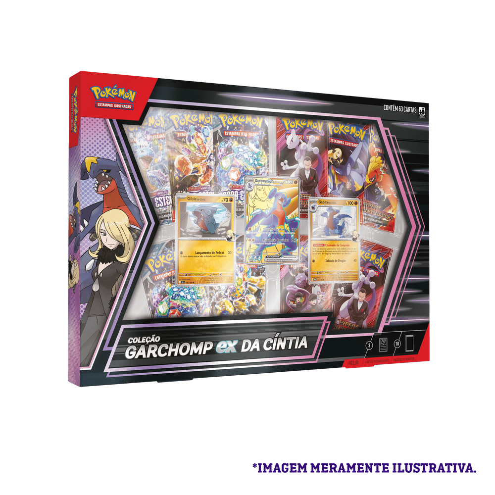 Box Pokémon Coleção Garchomp ex da Cíntia