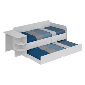 Sofá Cama Helena com Escrivaninha e Colchões Light D33 - Permóbili Baby