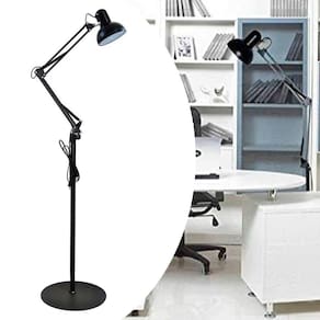 Luminaria Abajur Chao E27 Metal Articulada Iluminaçao Sofa Mesa Sala Trabalho Estudos Leitura Decoraçao