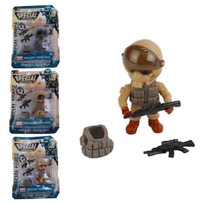 Boneco Soldado com Acessórios Forces - Tudo em Caixa