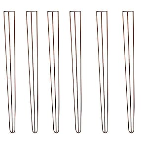 Kit 6 Pés De Metal 90 Cm Hairpin Legs Aparador E Mesa De Canto Bronze G41