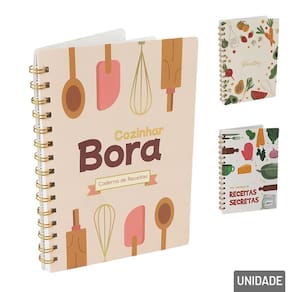 Caderno Espiral 80 FL Para Receitas - Tudo em Caixa