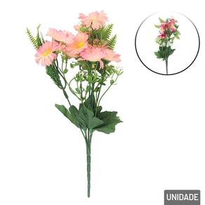 Buquê de Flores 30cm Artificial Crisântemo Color - Tudo em Caixa
