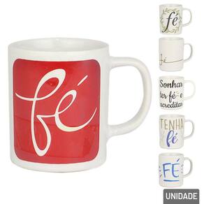 Caneca de Porcelana 100ml Frases - Tudo em Caixa
