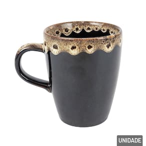 Caneca de Porcelana 230ml Borda Decorada Inovare - Tudo em Caixa