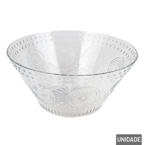 Tigela de Plástico 25cm Redondo Texturado - Tudo em Caixa