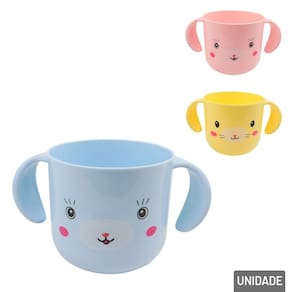 Caneca de Plástico 300ml Infantil Animais - Tudo em Caixa
