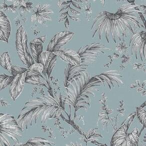 Papel De Parede Jackie Folhagem Azul 6818-40