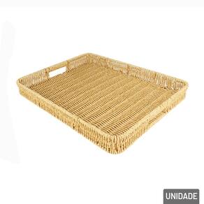 Bandeja de PVC 30x40cm Retangular Trançada - Tudo em Caixa