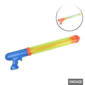 Bazuca Plástica Lança água 52cm Super Jato Color - Tudo em Caixa