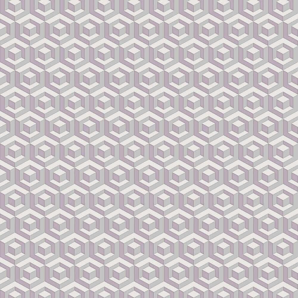 Papel De Parede Fiesta Modern Geométrico 3d Lilás 543213 Fiesta Modern 543213