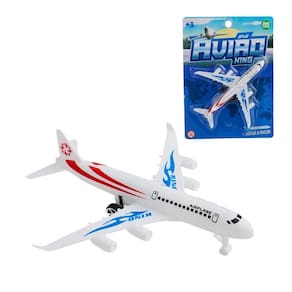 Avião Movido à Fricção de Plástico - Tudo em Caixa