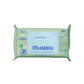Toalha Mustela Compostáveis em Casa com 60 Unidades