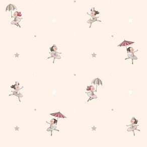 Papel De Parede Treboli Creme Bailarinas 5823 - Rolo 10m X 0,53m