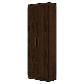 Armário Multiuso Com 2 Portas E 4 Prateleiras Cor Ebano Aramóveis