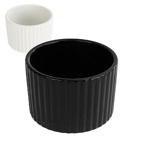 Vaso Decorativo de Cerâmica 10cm Canelado Color - Tudo em Caixa