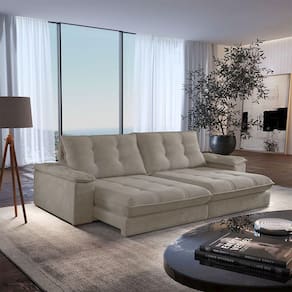 Sofá Dublin 02 Módulos De 120cm Br25cm Meu Sofá Online B002 Veludo Capuccino