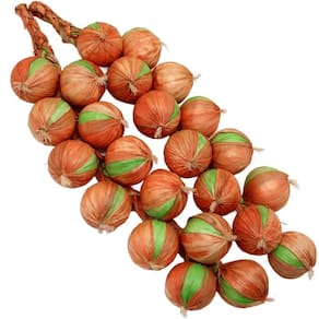 Kit 4 Tranças De Cebola Artificial Decoração Artesanal 47cm