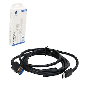 Cabo USB Tipo-c 1,5m Turbo Preto - Tudo em Caixa
