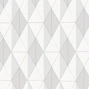 Papel De Parede Tissé Geométrico Branco 25400