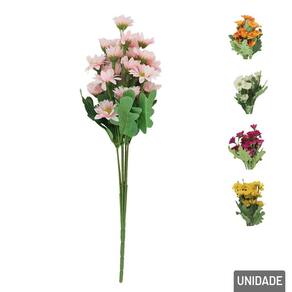 Buquê de Flores 33cm Artificial Margaridas Color - Tudo em Caixa