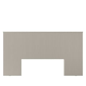 Cabeceira Casal Ripada 133x241com Frame Alexa Off White - EdeCasaMoveis