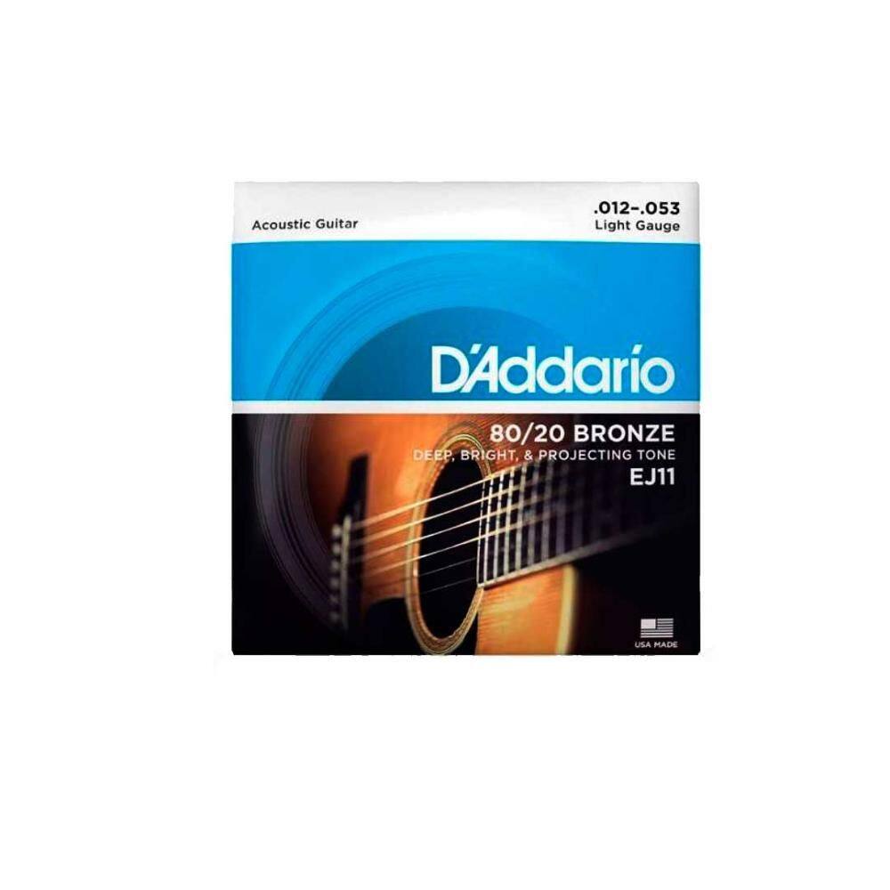 Cordas Para Violão Aço D Addario Bronze 80/20 Ej11 012&quot; 053&quot; [F108]