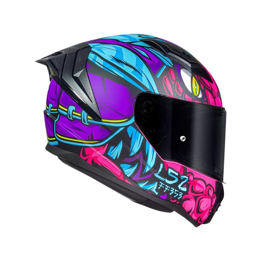 Capacete LS2 FF810 Vigo Drillox Roxo E Rosa Fucsia Fosco