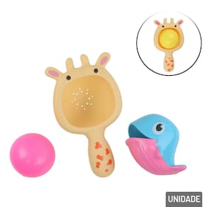 Brinquedo Animais de Plástico 3 Pçs Para Banho - Tudo em Caixa