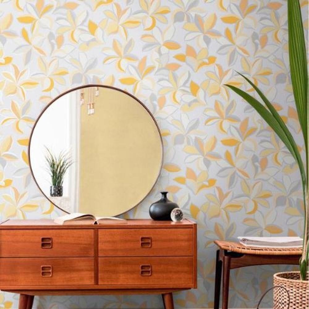 Papel De Parede House Of Turnowsky Floral Amarelo 389084