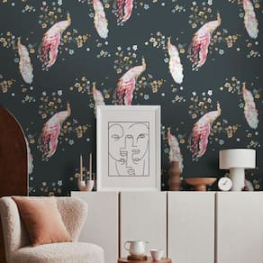 Papel De Parede House Of Turnowsky Floral Preto 389061
