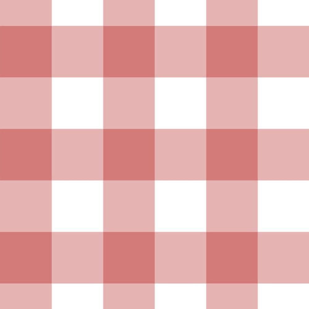 Papel De Parede Doce Estilo Xadrez Rosa 81970