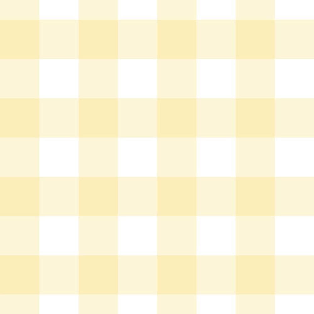 Papel De Parede Doce Estilo Xadrez Amarelo 81987
