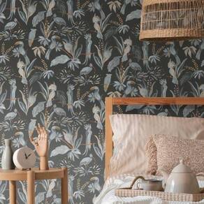 Papel De Parede House Of Turnowsky Floral Cinza 388983