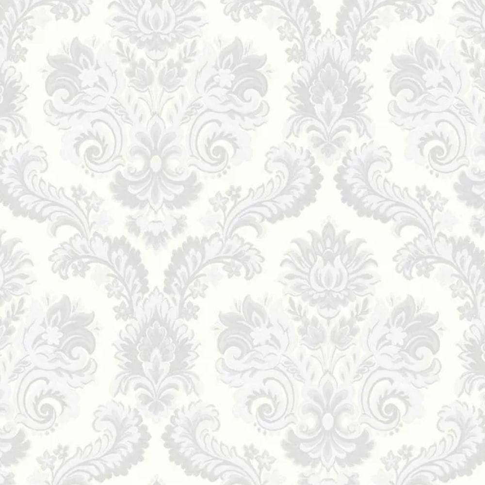 Papel De Parede Thema Damask Branco 28820