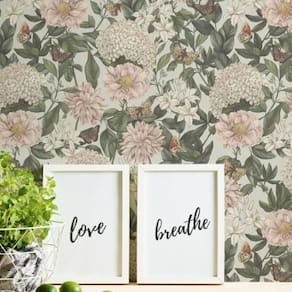 Papel De Parede Famous Garden Floral Verde 394264