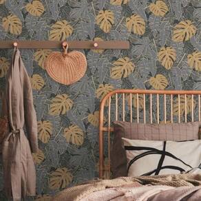 Papel De Parede House Of Turnowsky Floral Cinza 389051