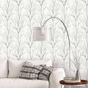 Papel De Parede Attractive 2 Folhagem Branco 372604