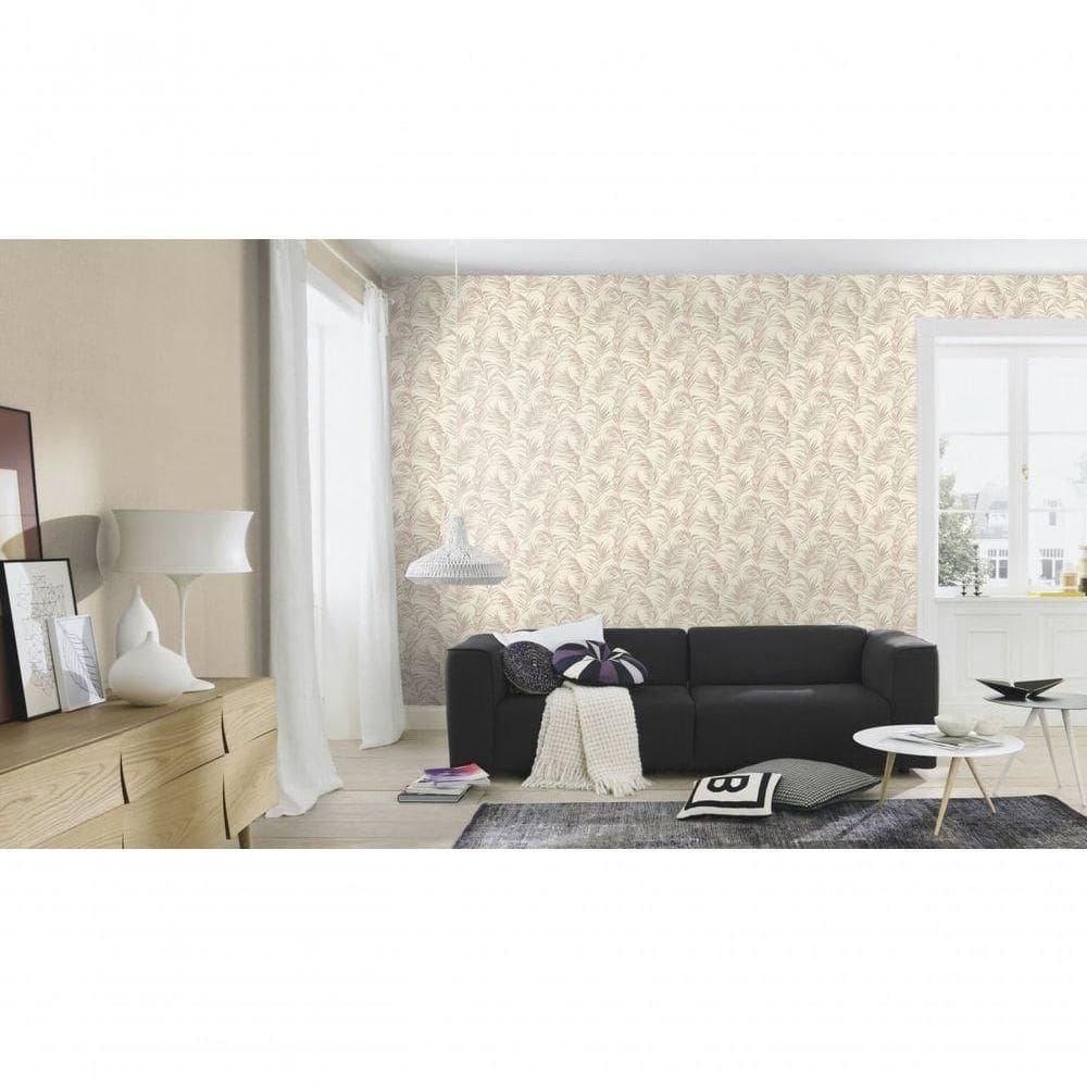 Papel De Parede Barbara Home Folhagem Cinza 560862