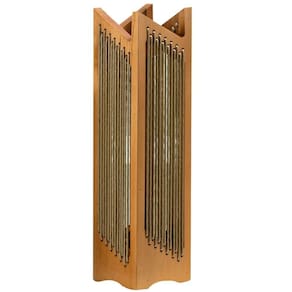 Luminária Kandal Ozki 55 Cm (altura) Madeira Eucalipto Cedro Corda Redonda Prata